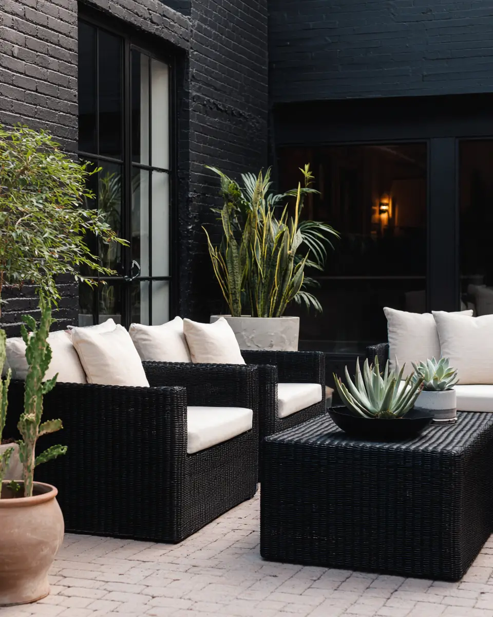 Black Coastal Patio Decor Ideas