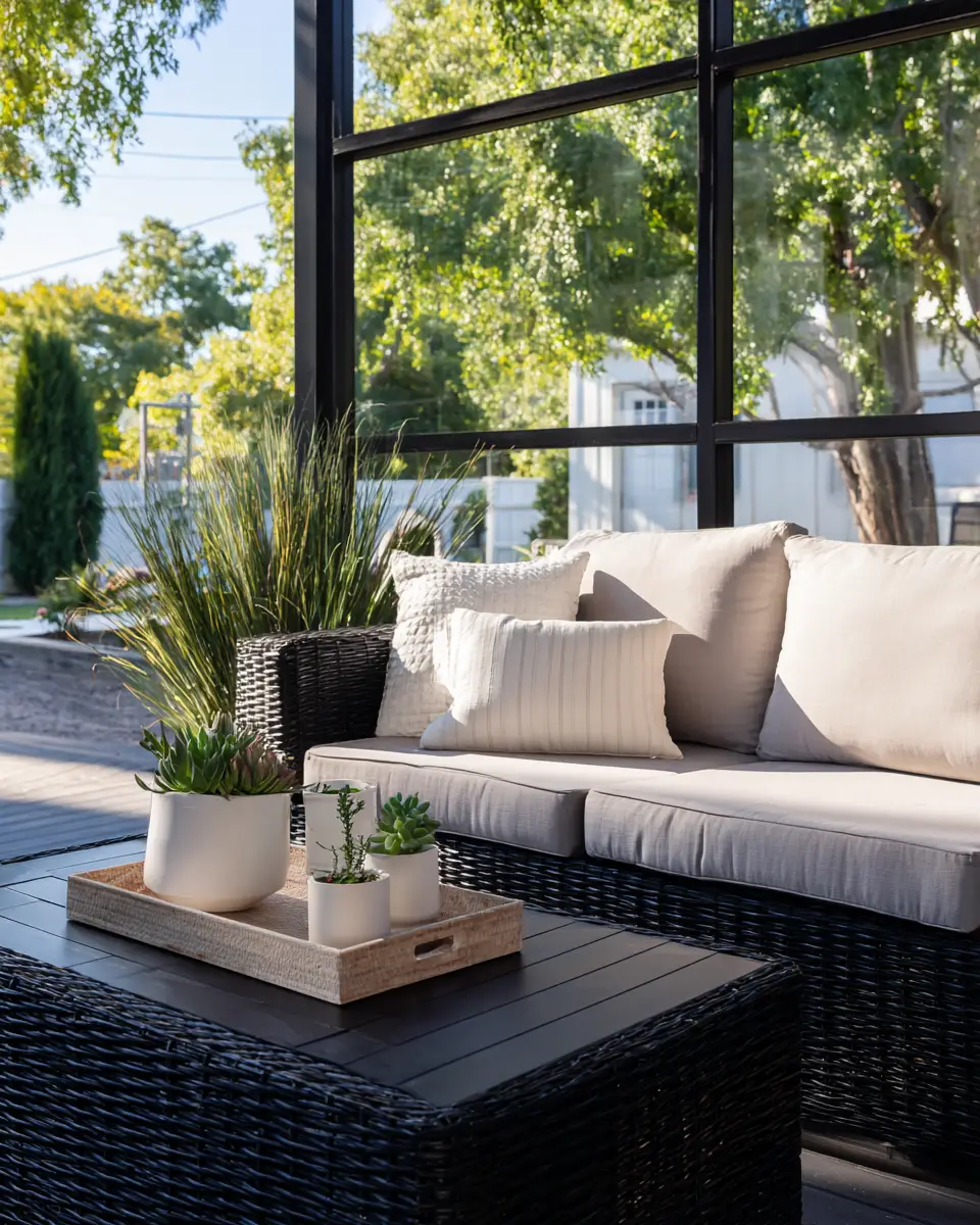 Black Coastal Patio Decor Ideas
