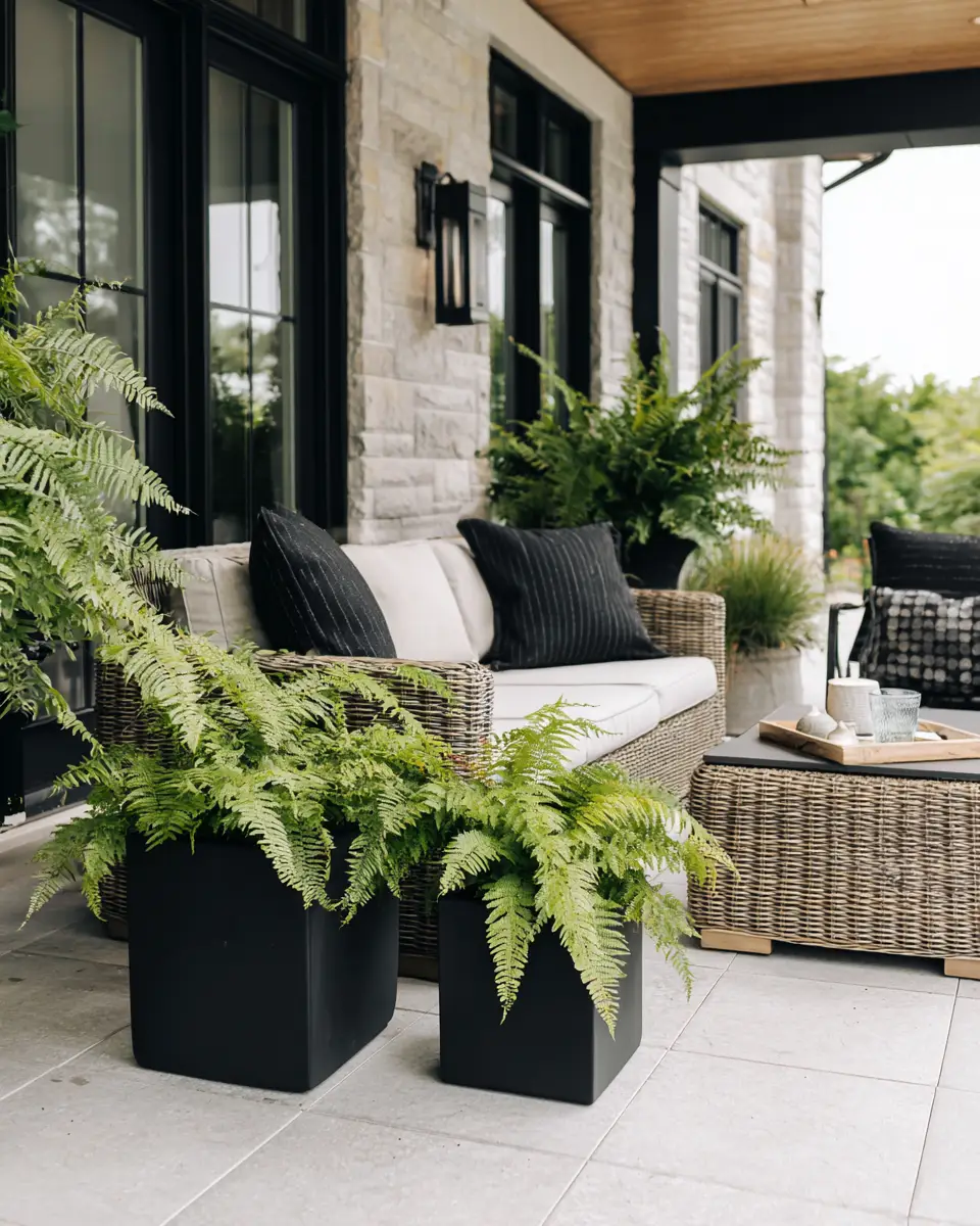 Black Coastal Patio Decor Ideas