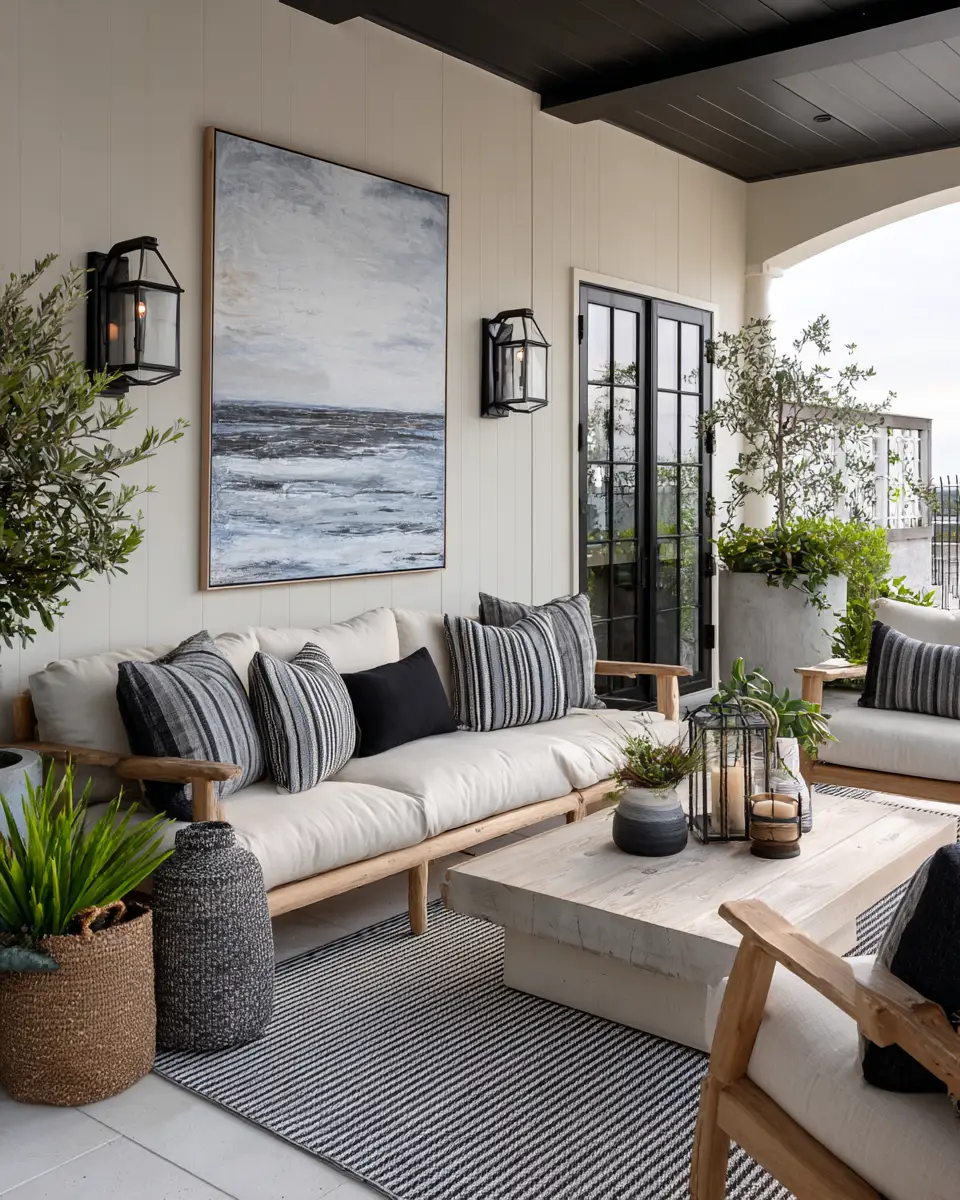 Black Coastal Patio Decor Ideas