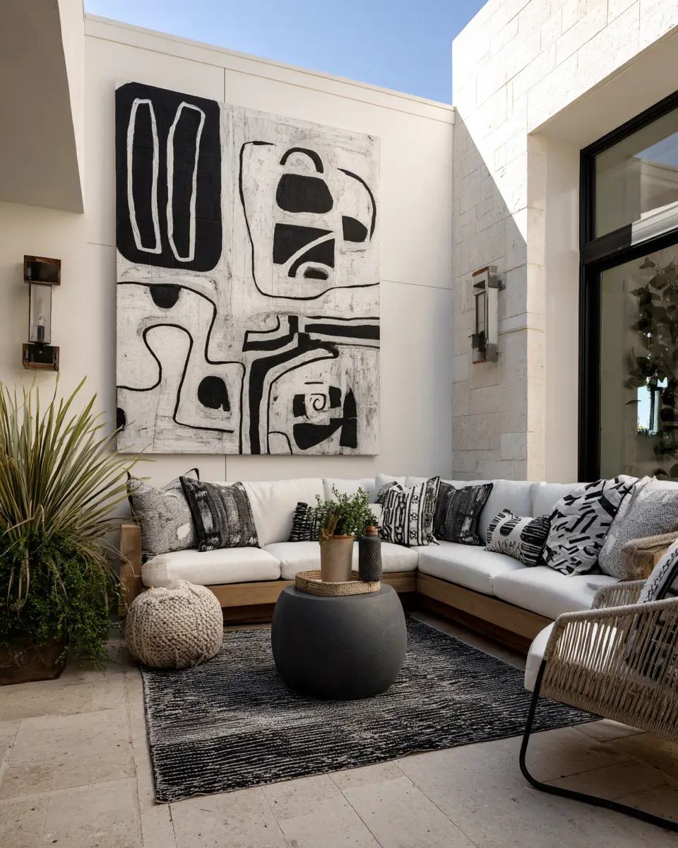Black Coastal Patio Decor Ideas