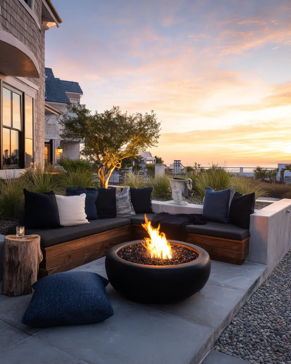 Black Coastal Patio Decor Ideas