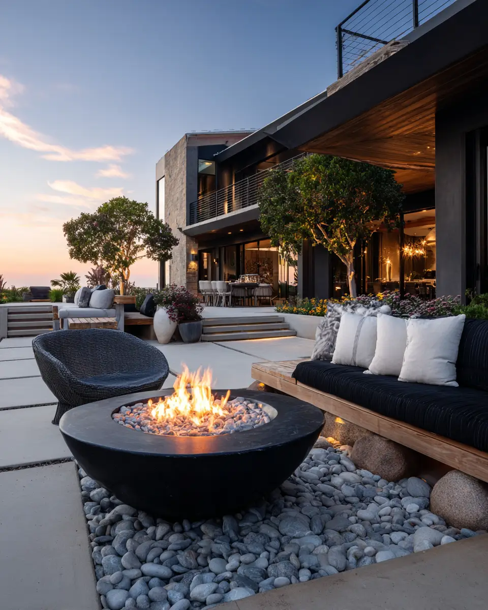 Black Coastal Patio Decor Ideas