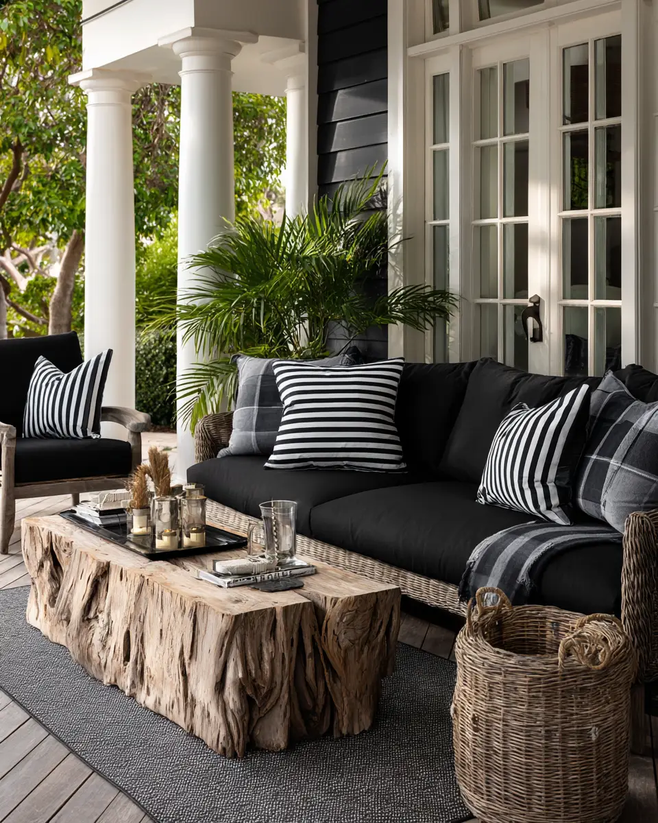 Black Coastal Patio Decor Ideas