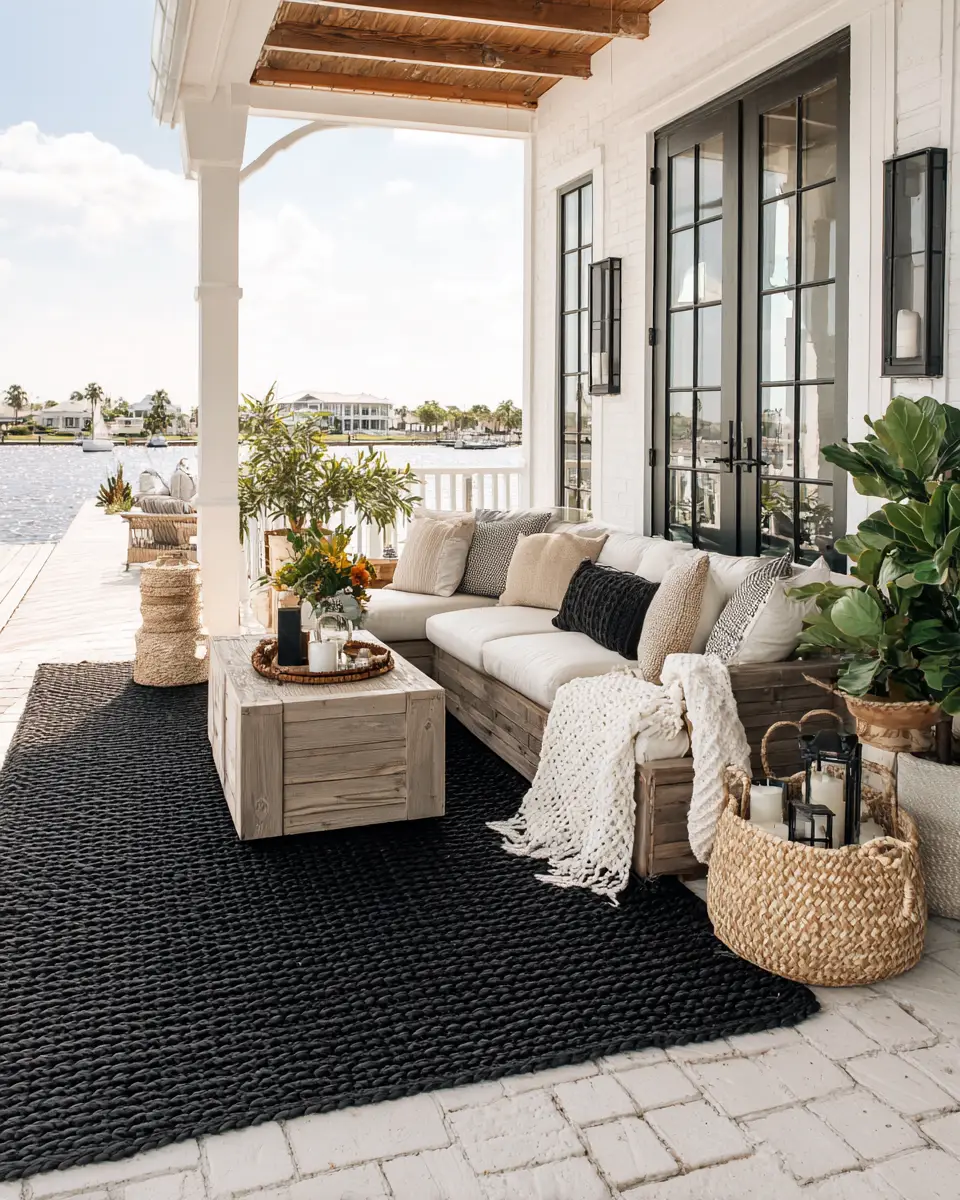 Black Coastal Patio Decor Ideas