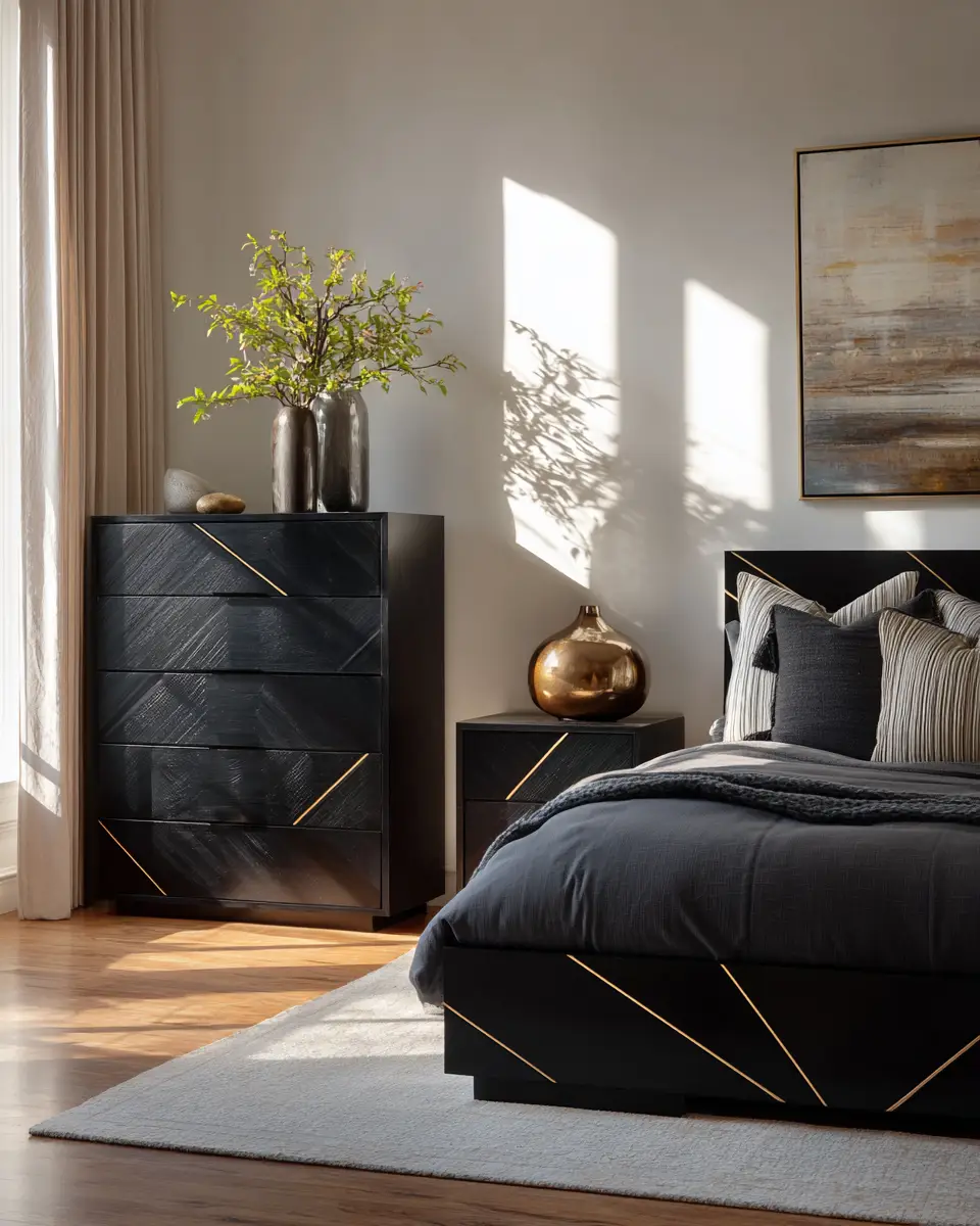 Black Contemporary Bedroom Decor Ideas