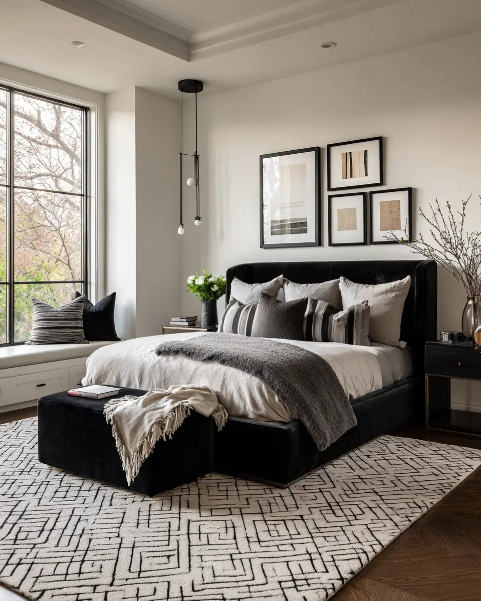 Black Contemporary Bedroom Decor Ideas