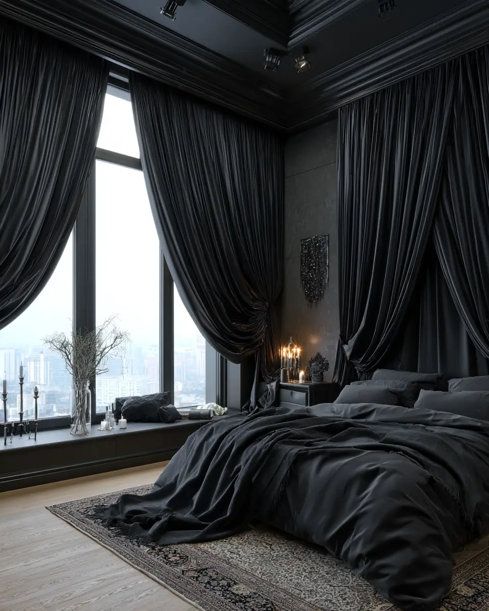Black Contemporary Bedroom Decor Ideas