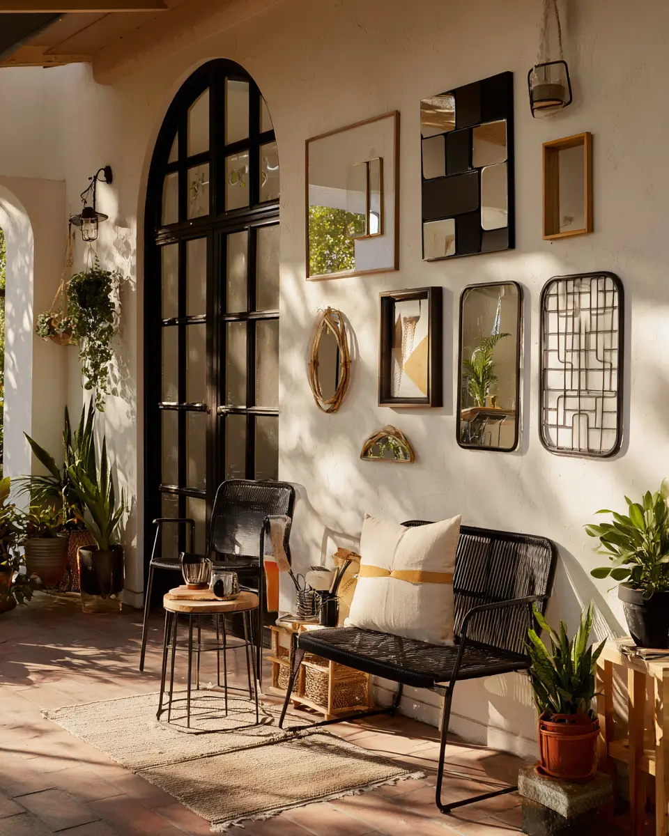 Black Eclectic Patio Decor Ideas
