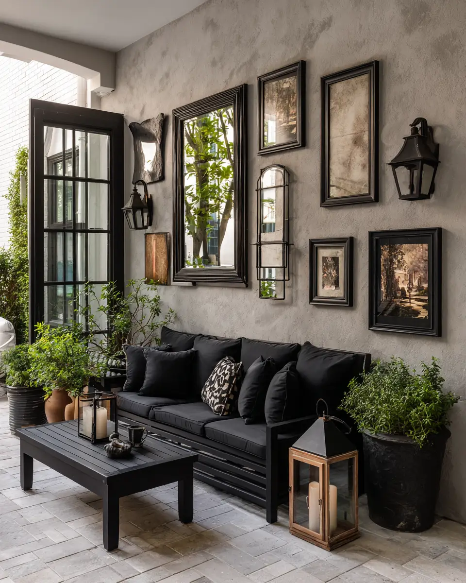 Black Eclectic Patio Decor Ideas