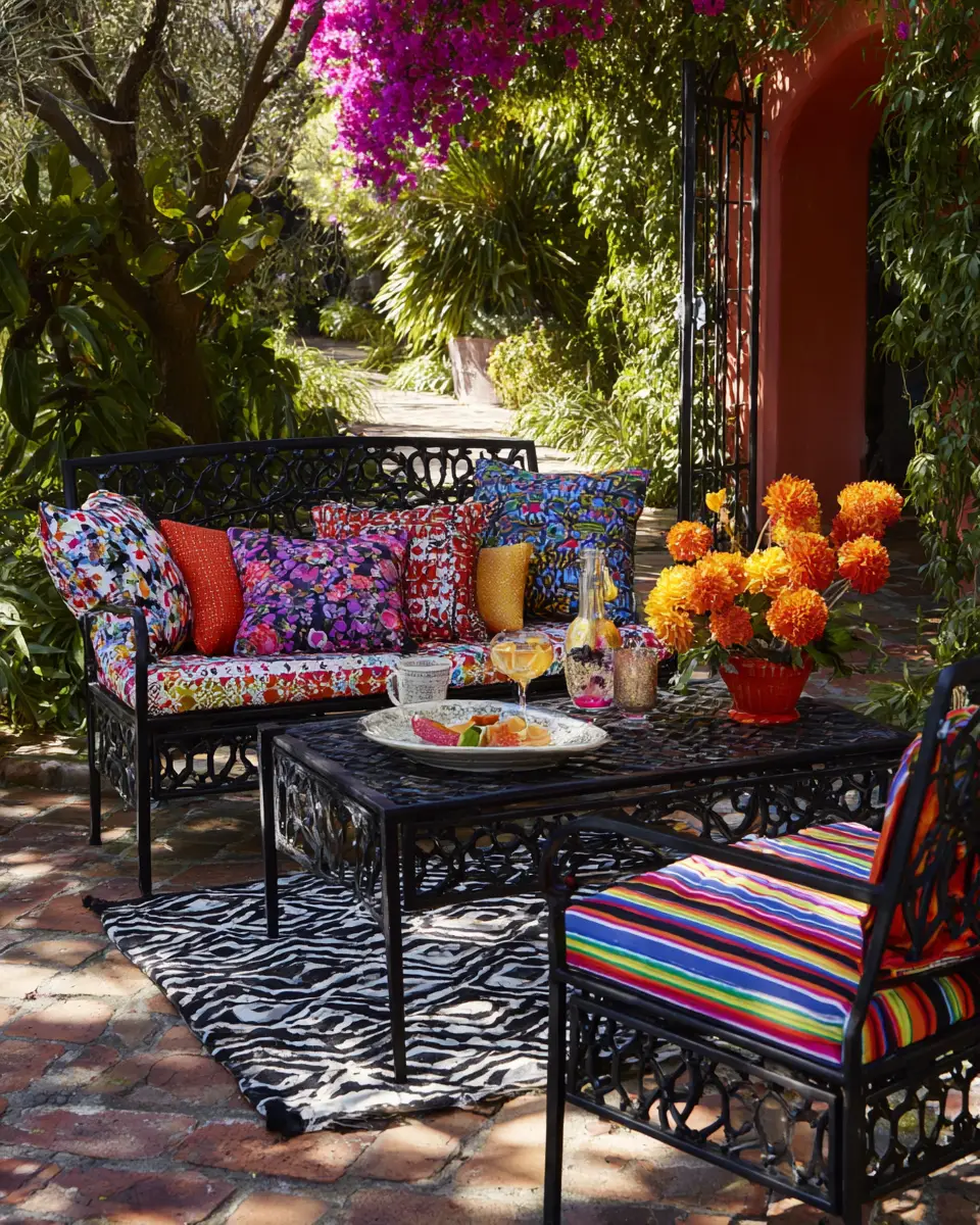 Black Eclectic Patio Decor Ideas