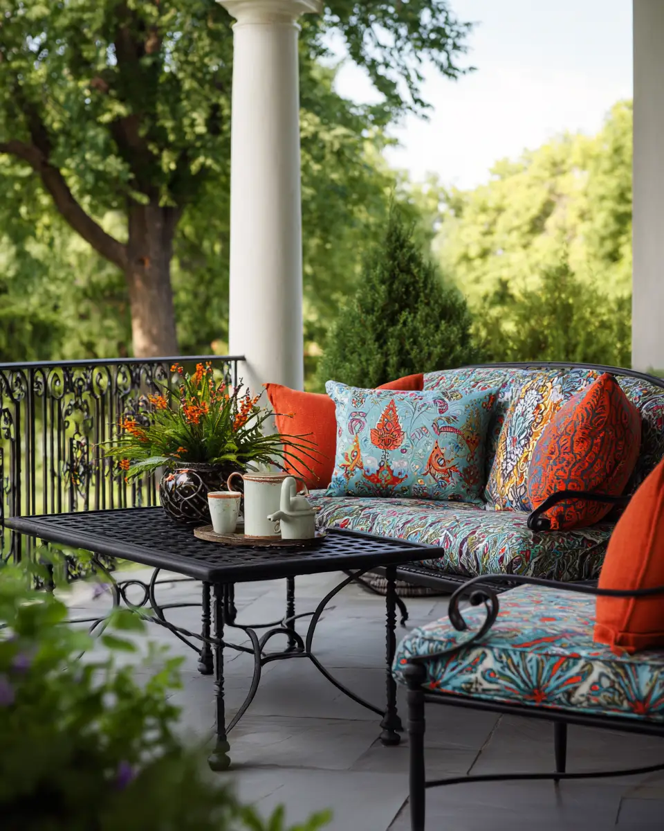 Black Eclectic Patio Decor Ideas