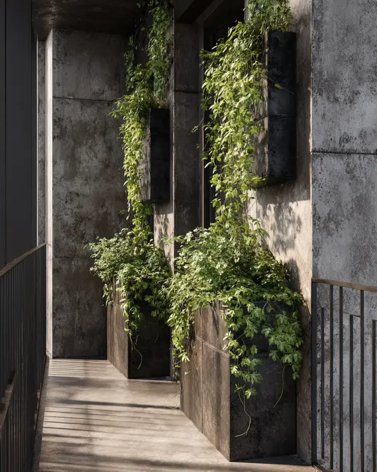 Black Industrial Balcony Decor Ideas - Featured