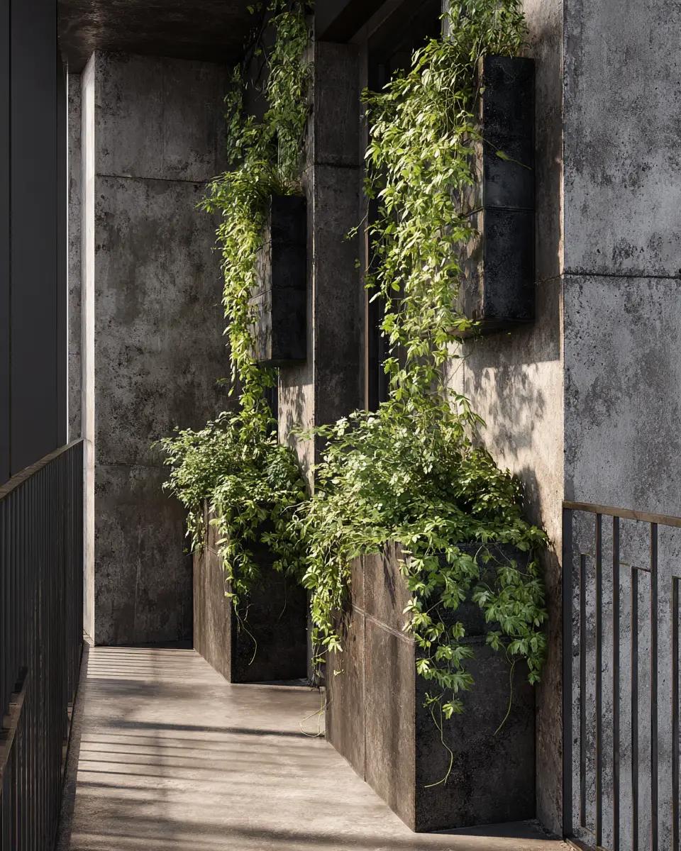 Black Industrial Balcony Decor Ideas - Featured