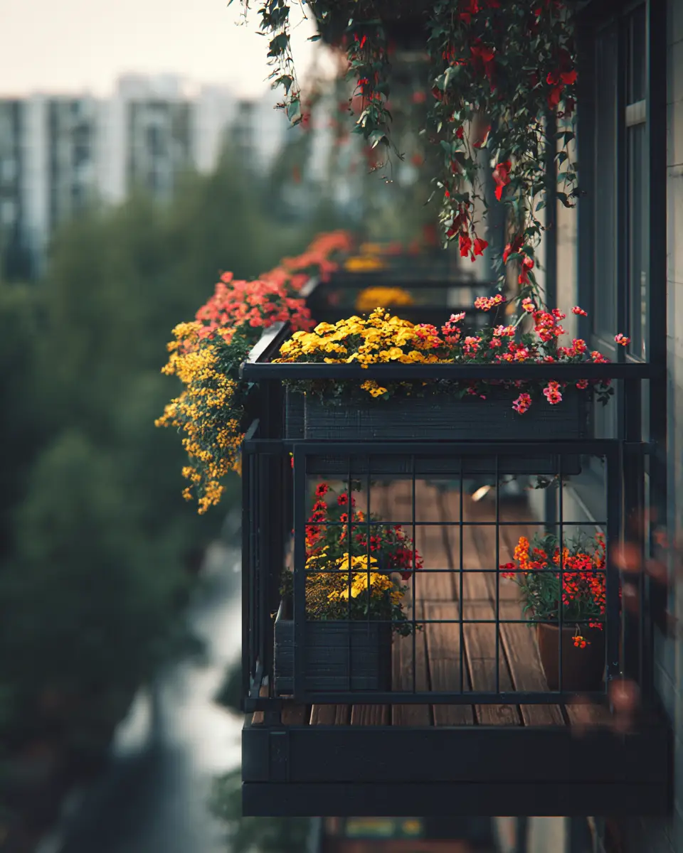 Black Industrial Balcony Decor Ideas