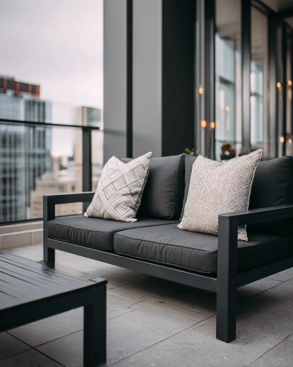 Black Industrial Balcony Decor Ideas