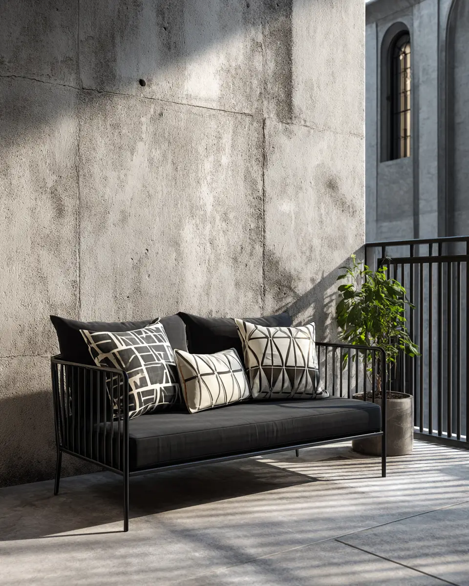 Black Industrial Balcony Decor Ideas