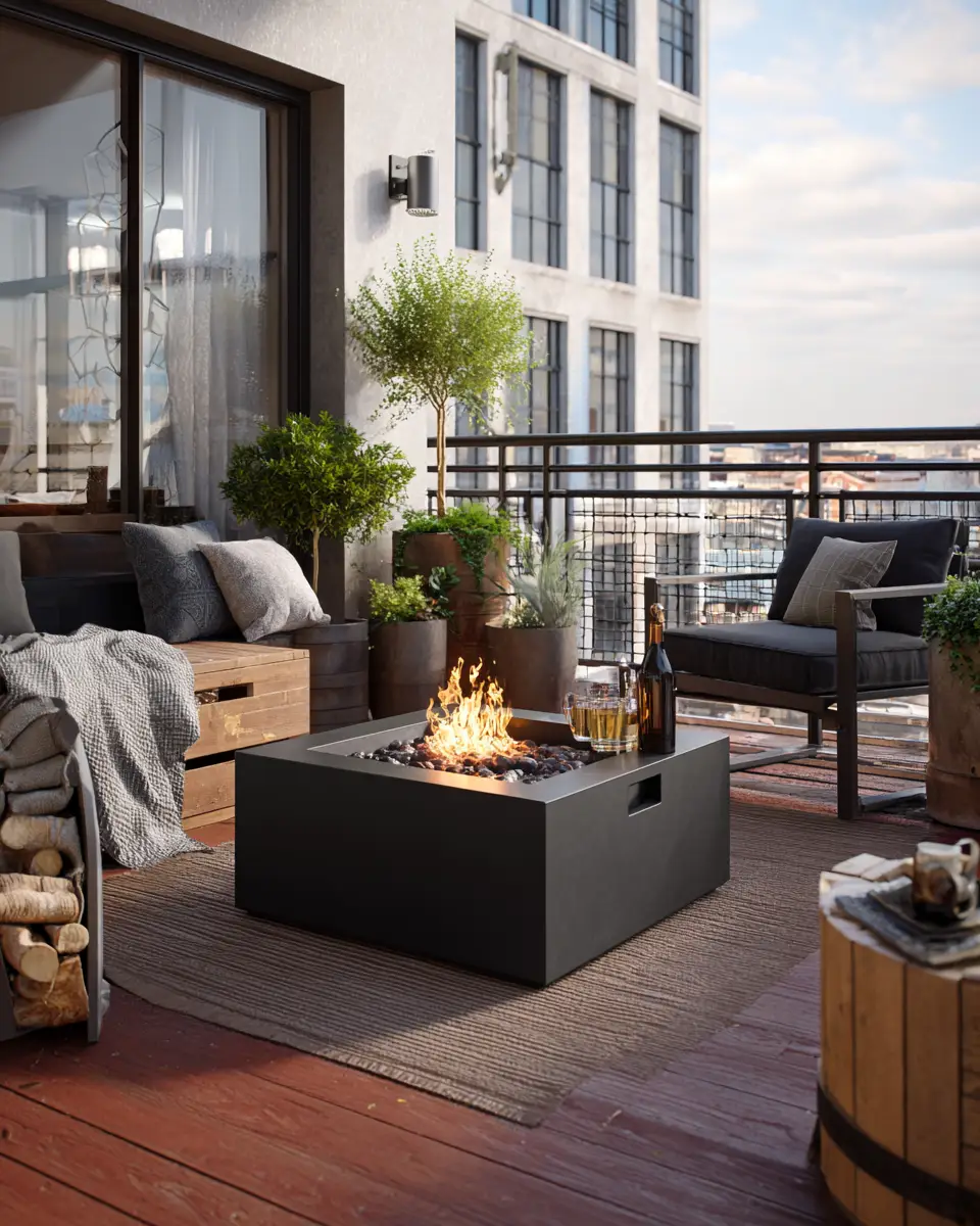 Black Industrial Balcony Decor Ideas