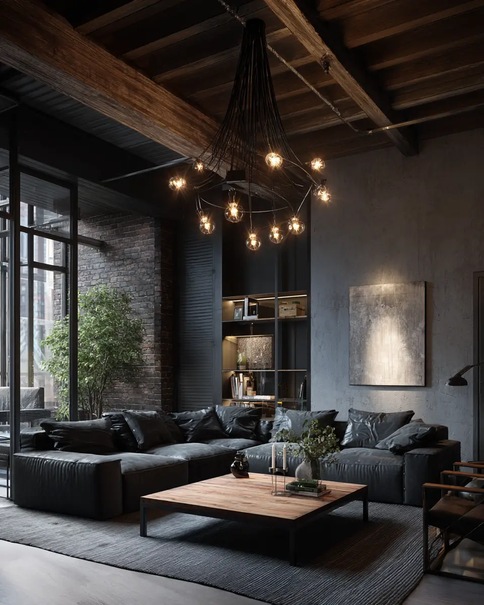 Black Industrial Balcony Decor Ideas