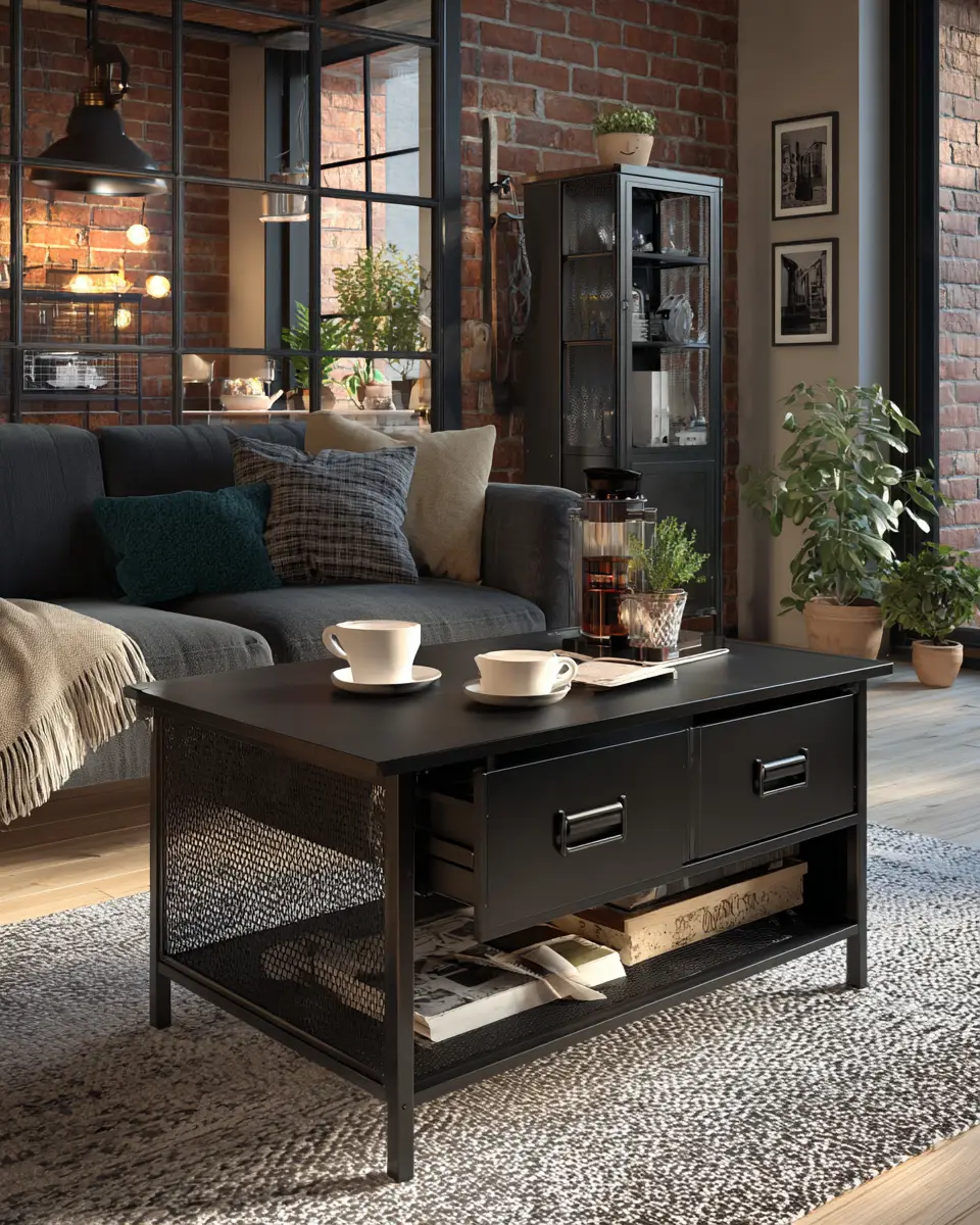 Black Industrial Balcony Decor Ideas