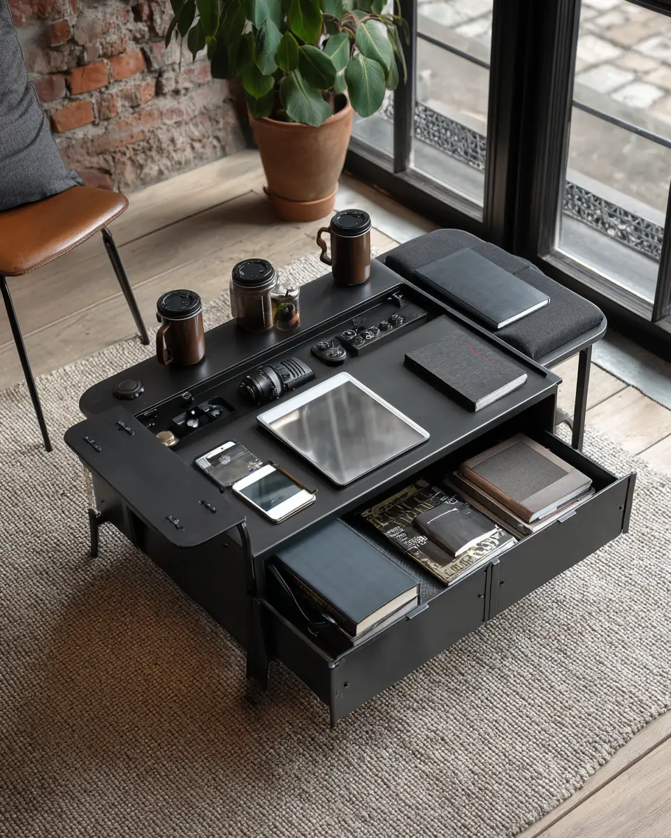 Black Industrial Balcony Decor Ideas