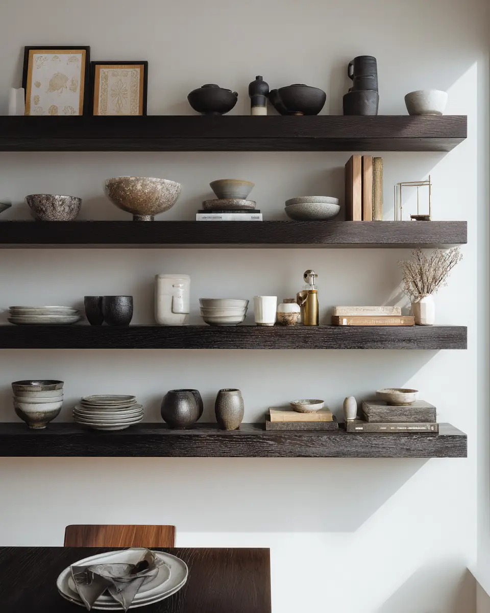 Black Japandi Dining Room Decor Ideas