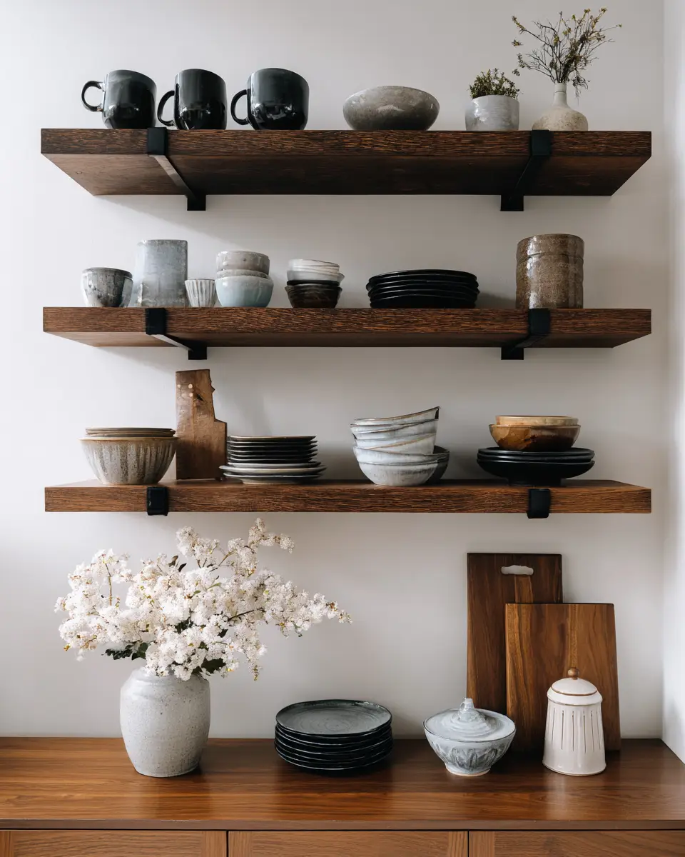 Black Japandi Dining Room Decor Ideas