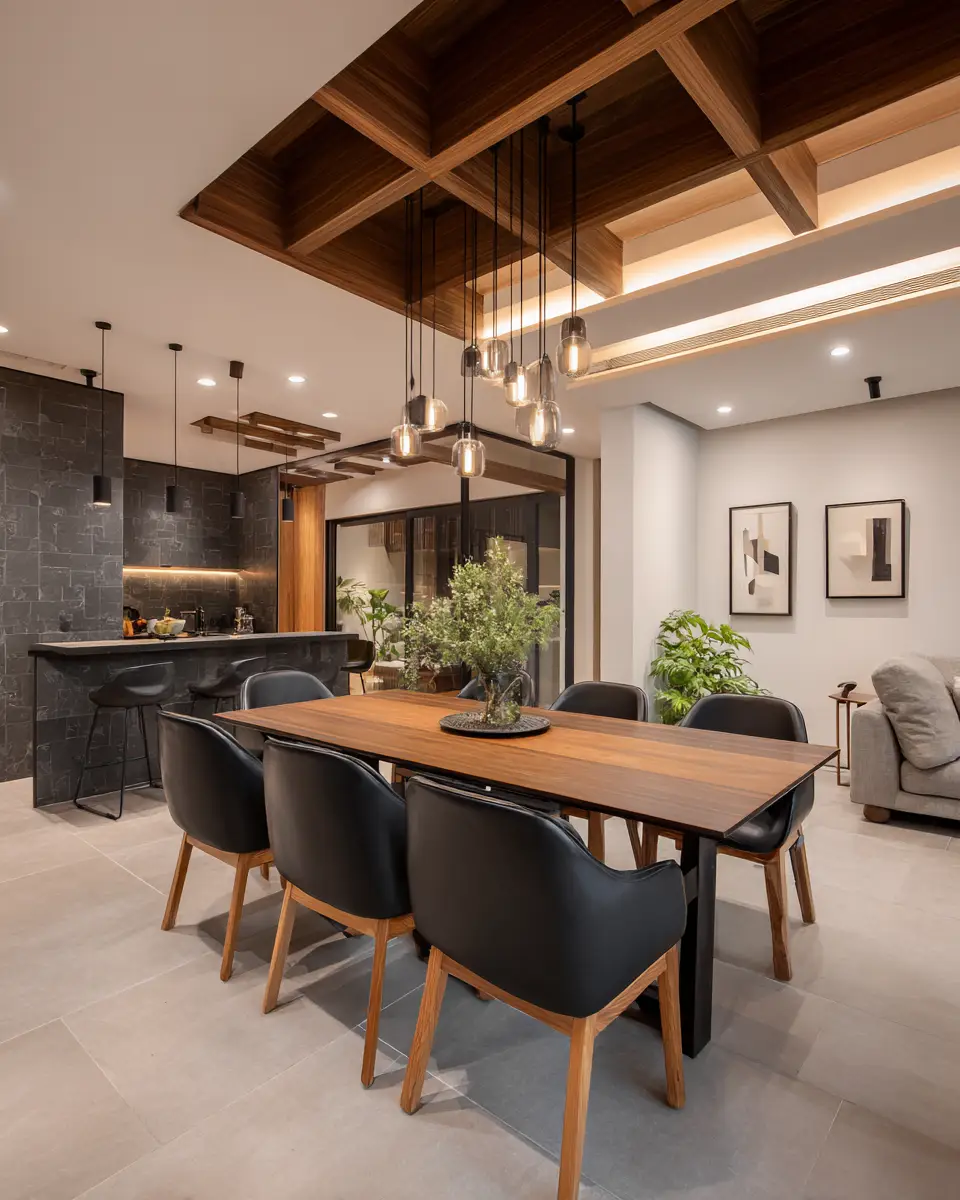 Black Japandi Dining Room Decor Ideas