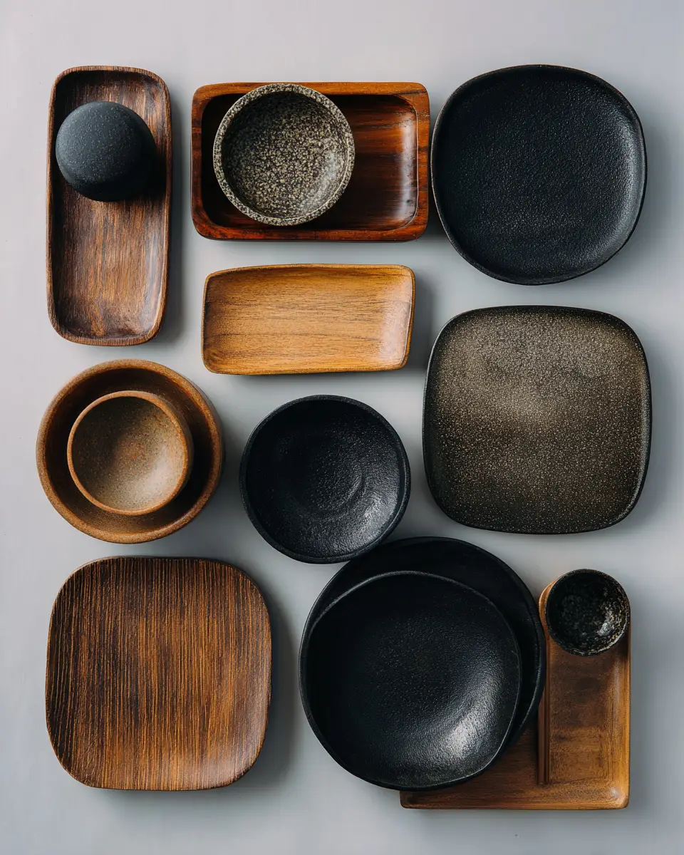 Black Japandi Dining Room Decor Ideas