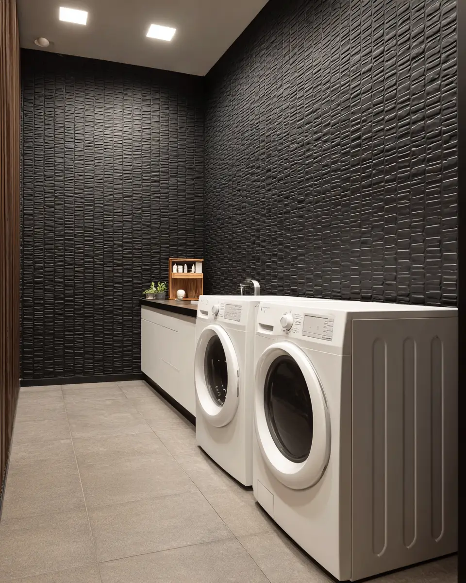 Black Minimalist Laundry Room Decor Ideas