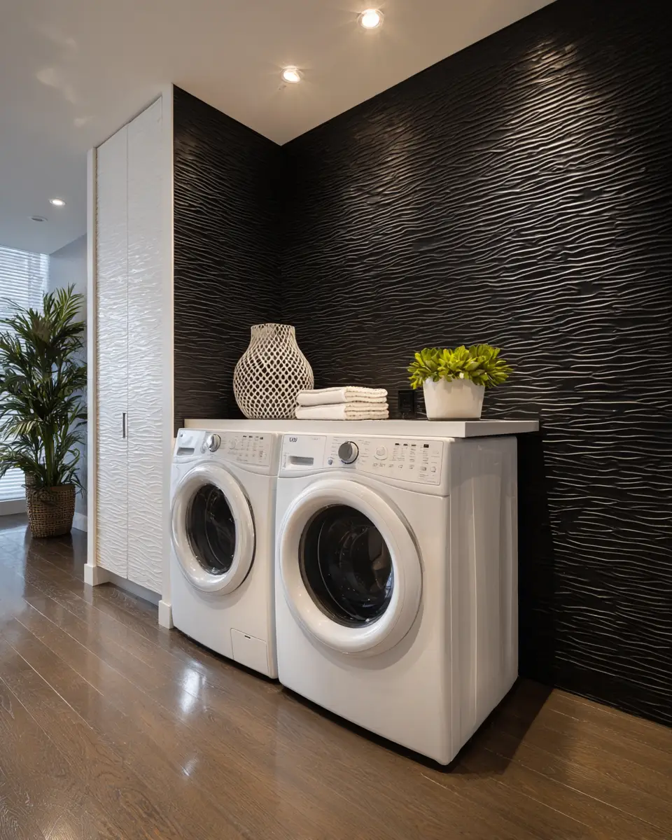 Black Minimalist Laundry Room Decor Ideas