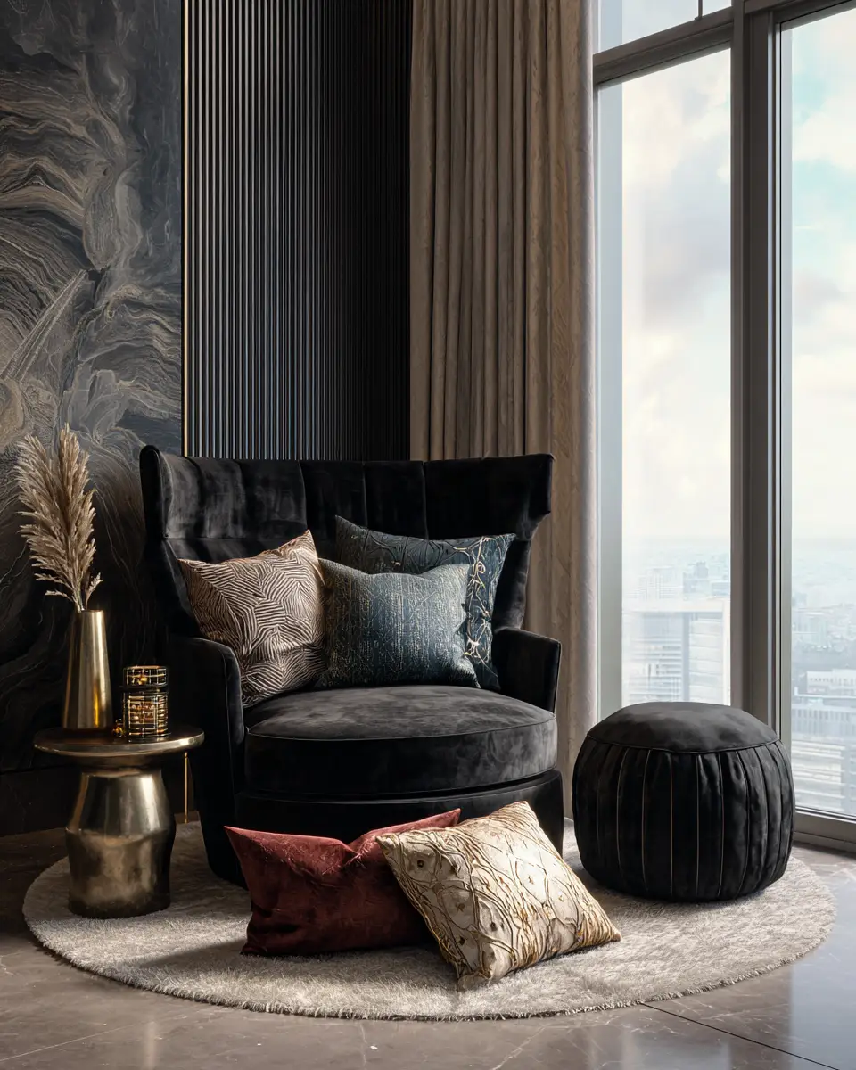 Black Modern Living Room Decor Ideas