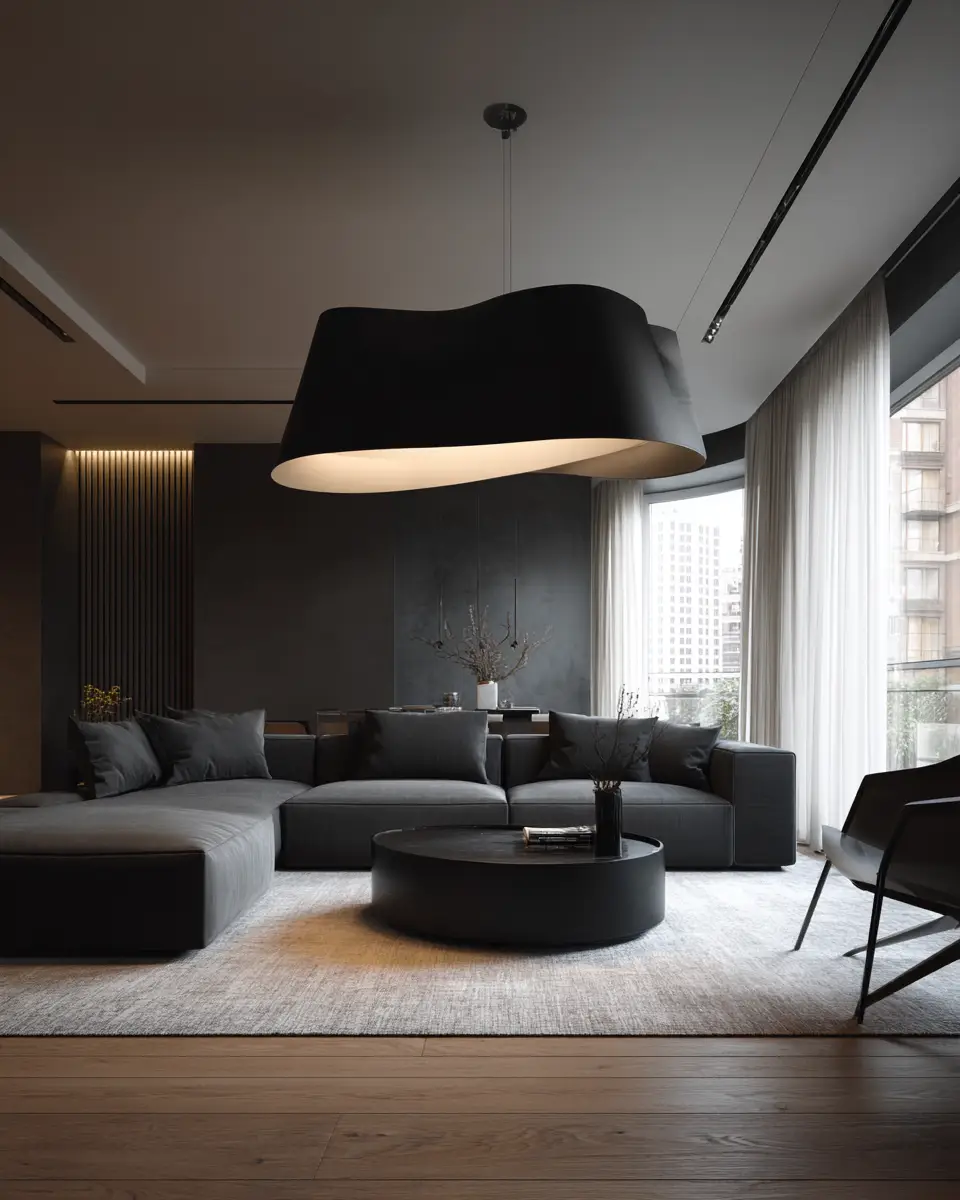 Black Modern Living Room Decor Ideas