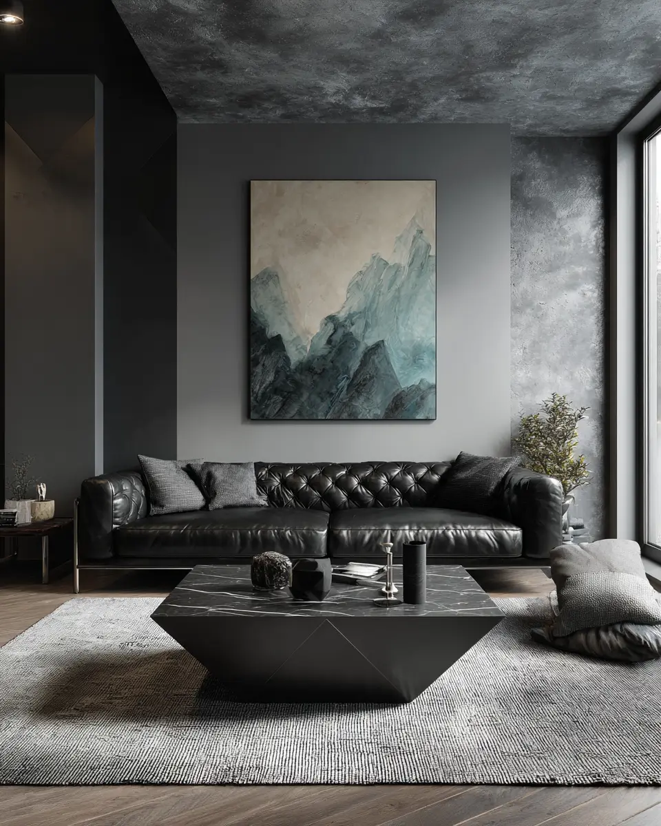 Black Modern Living Room Decor Ideas