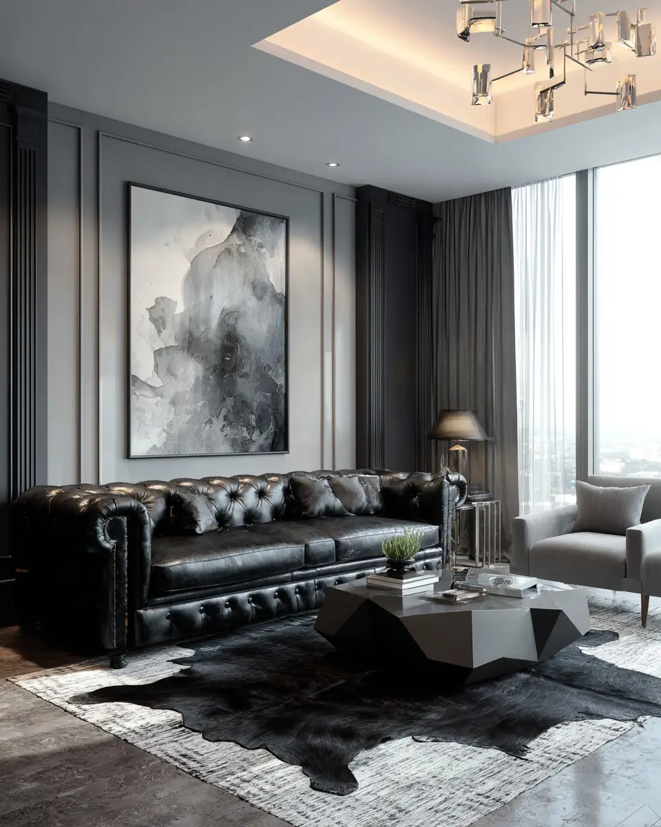 Black Modern Living Room Decor Ideas
