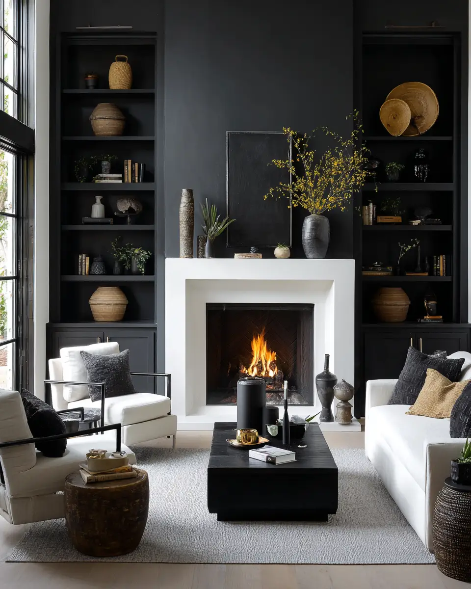 Black Modern Living Room Decor Ideas