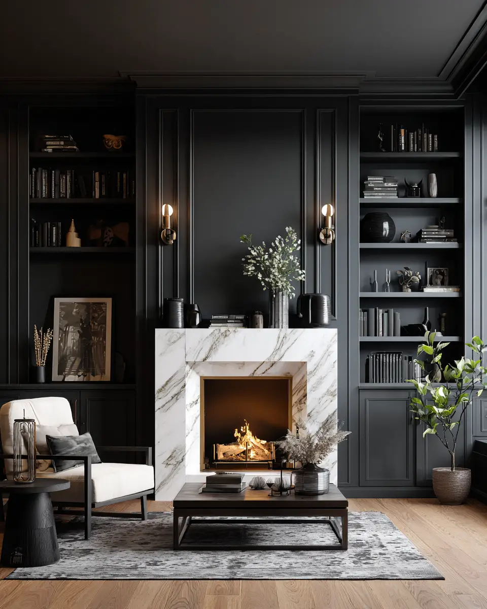 Black Modern Living Room Decor Ideas