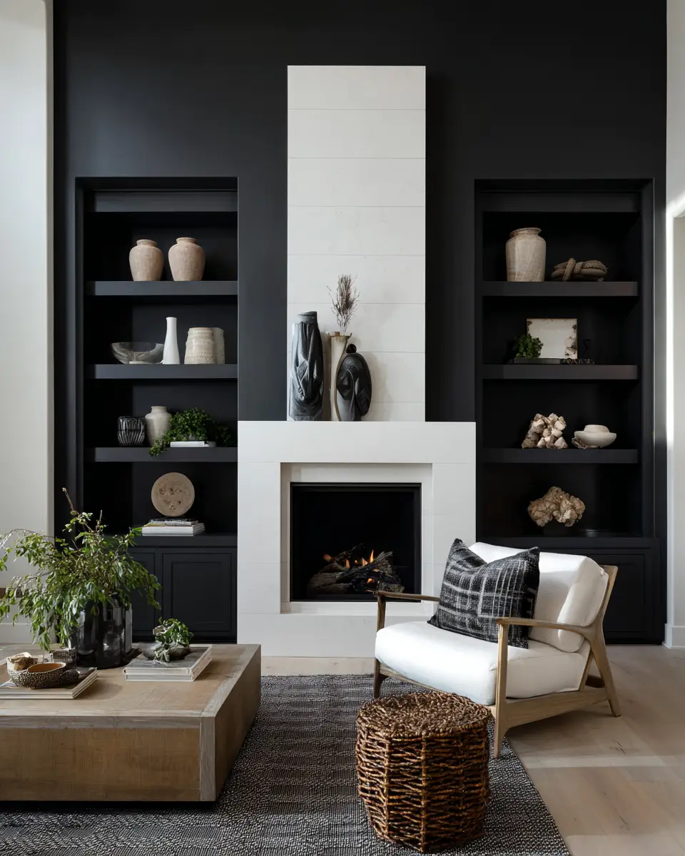 Black Modern Living Room Decor Ideas