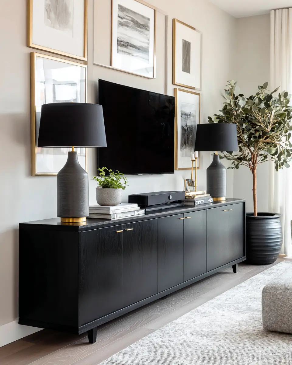 Black Modern Living Room Decor Ideas