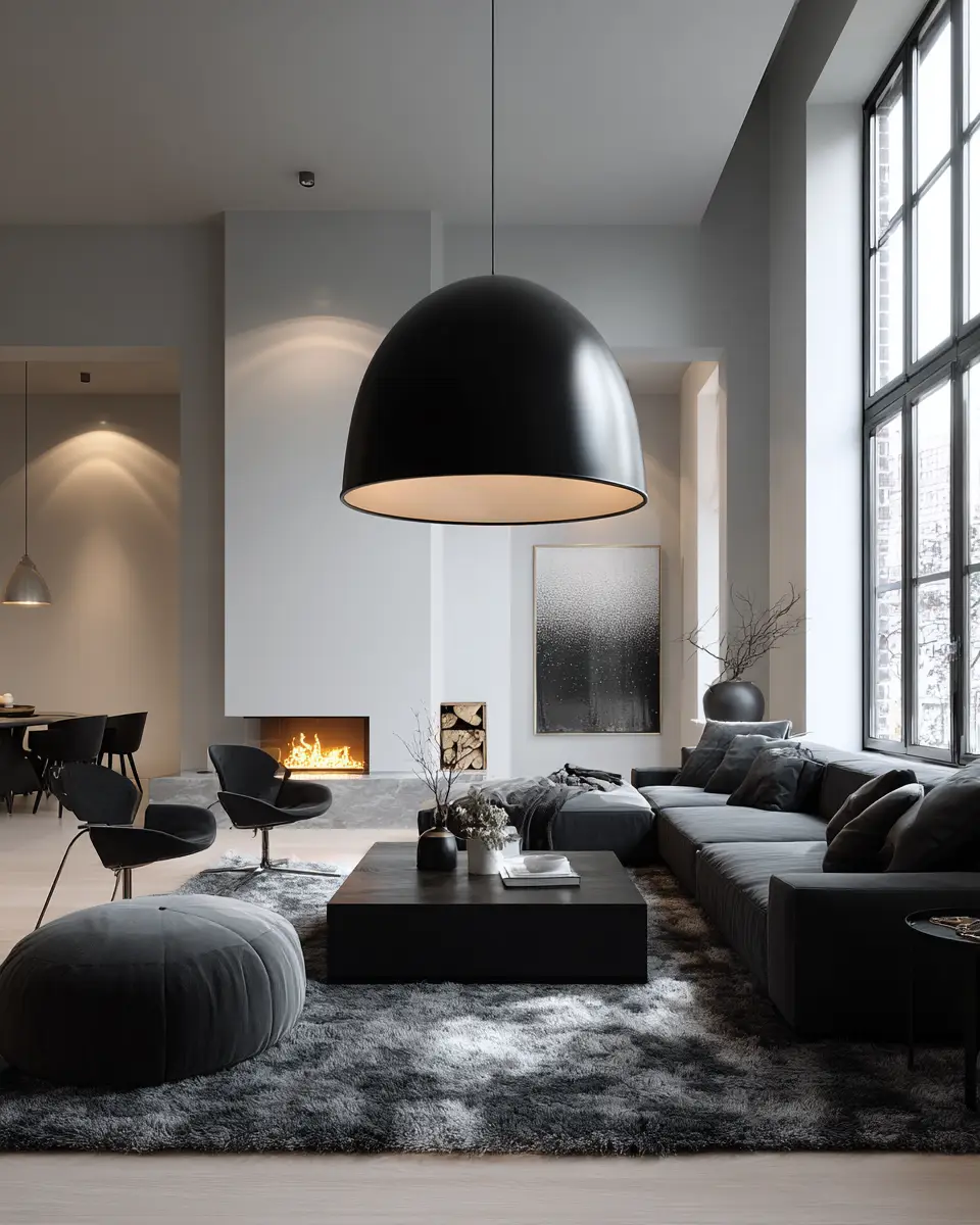 Black Modern Living Room Decor Ideas