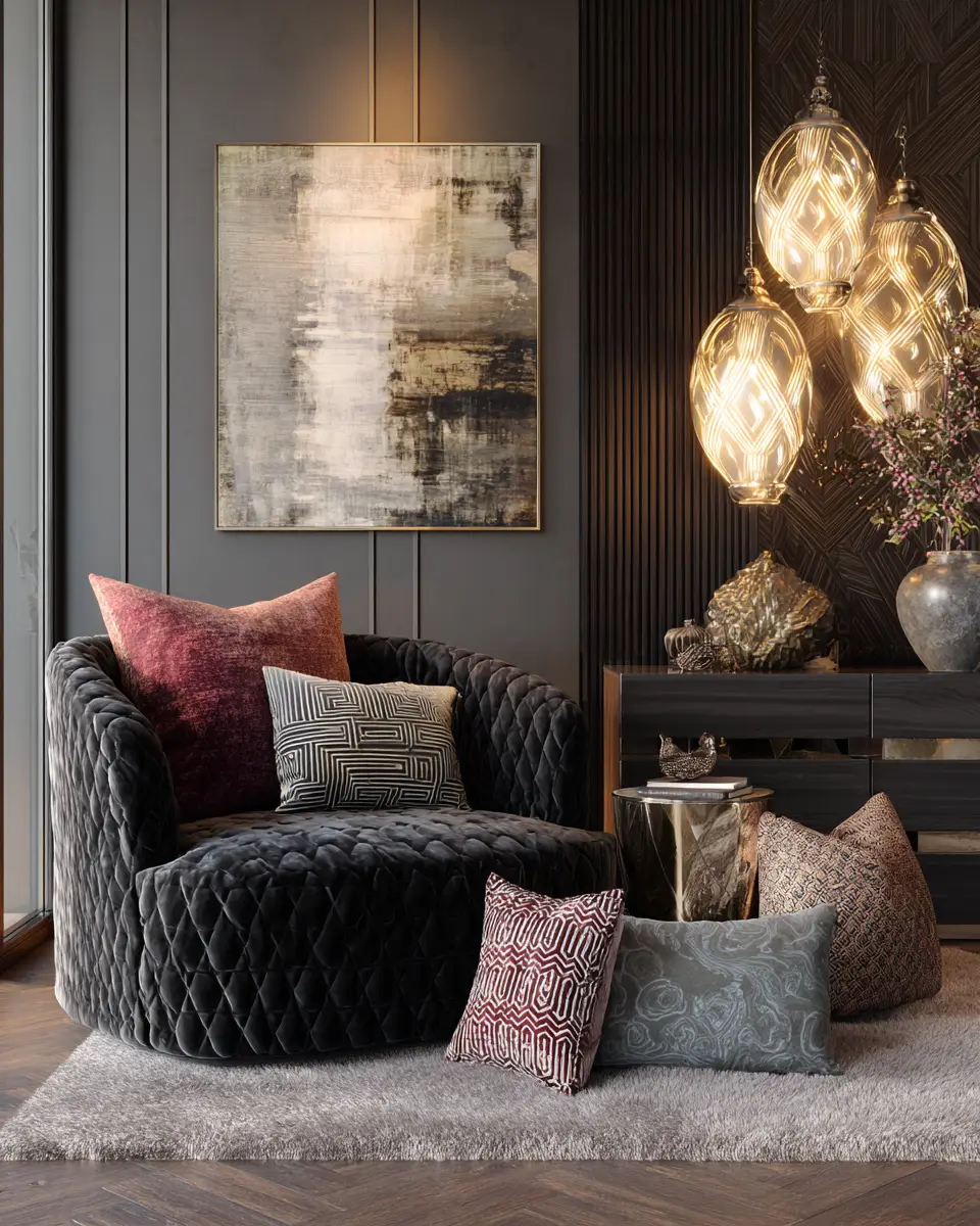 Black Modern Living Room Decor Ideas