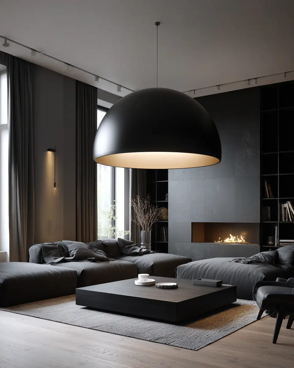 Black Modern Living Room Decor Ideas