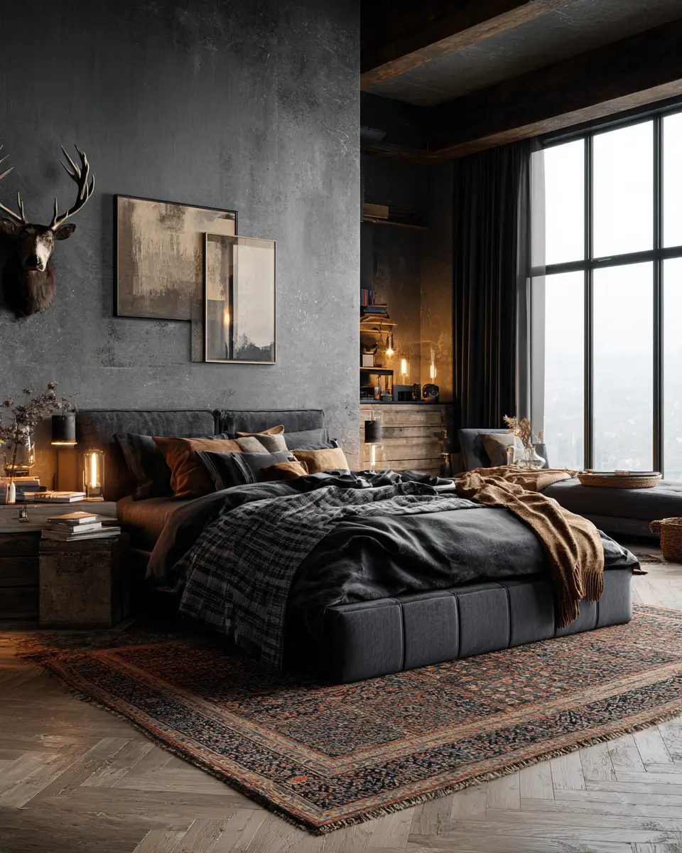 Black Rustic Bedroom Decor Ideas