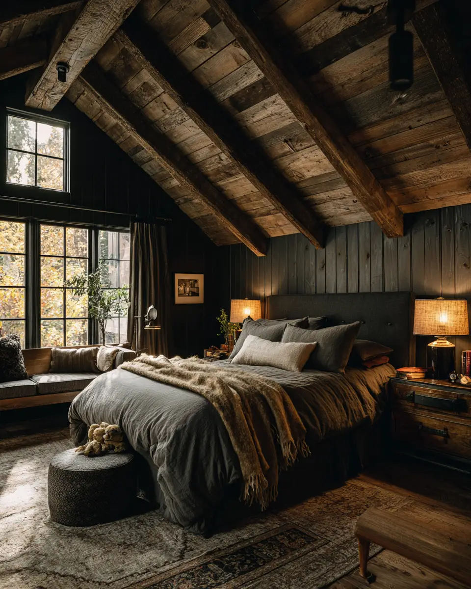 Black Rustic Bedroom Decor Ideas