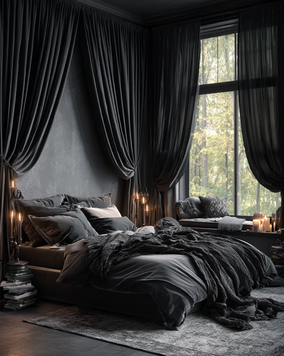 Black Rustic Bedroom Decor Ideas
