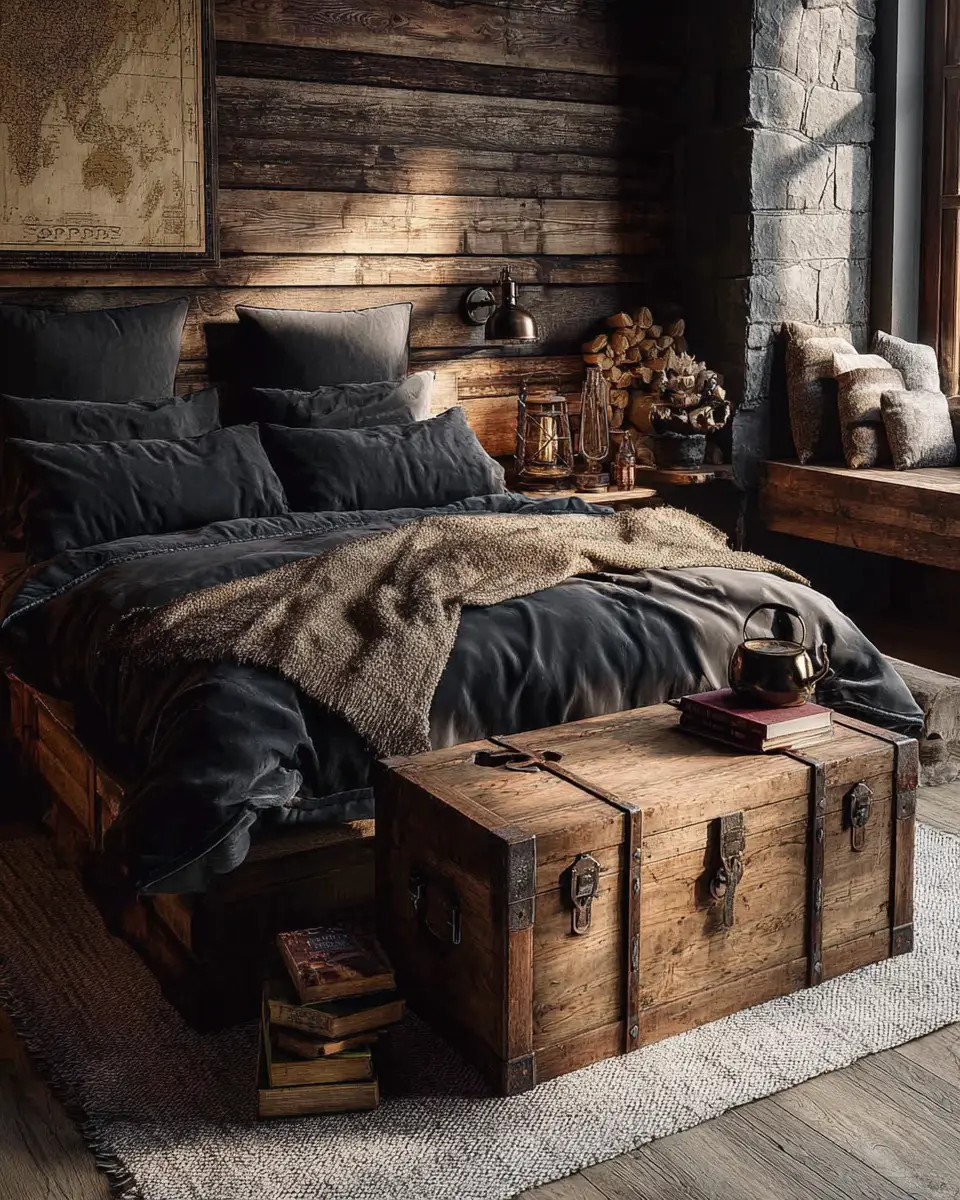 Black Rustic Bedroom Decor Ideas