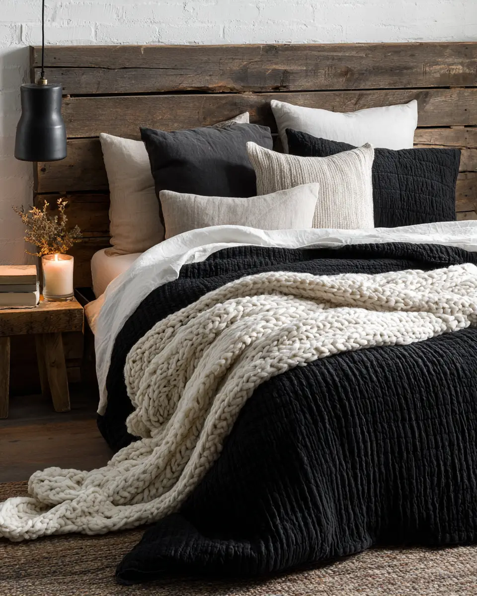 Black Rustic Bedroom Decor Ideas