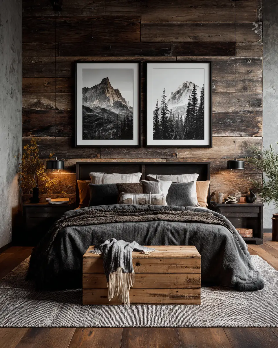 Black Rustic Bedroom Decor Ideas