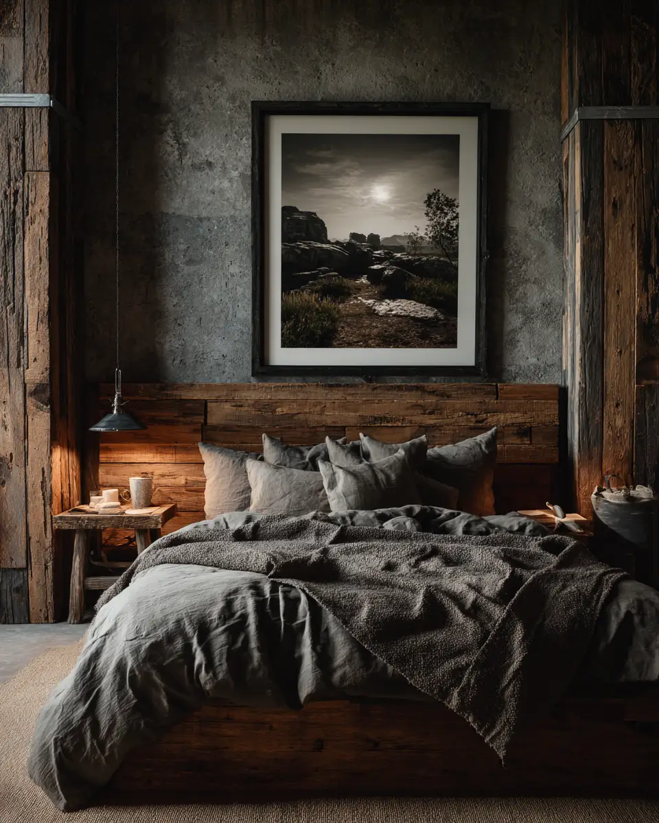 Black Rustic Bedroom Decor Ideas