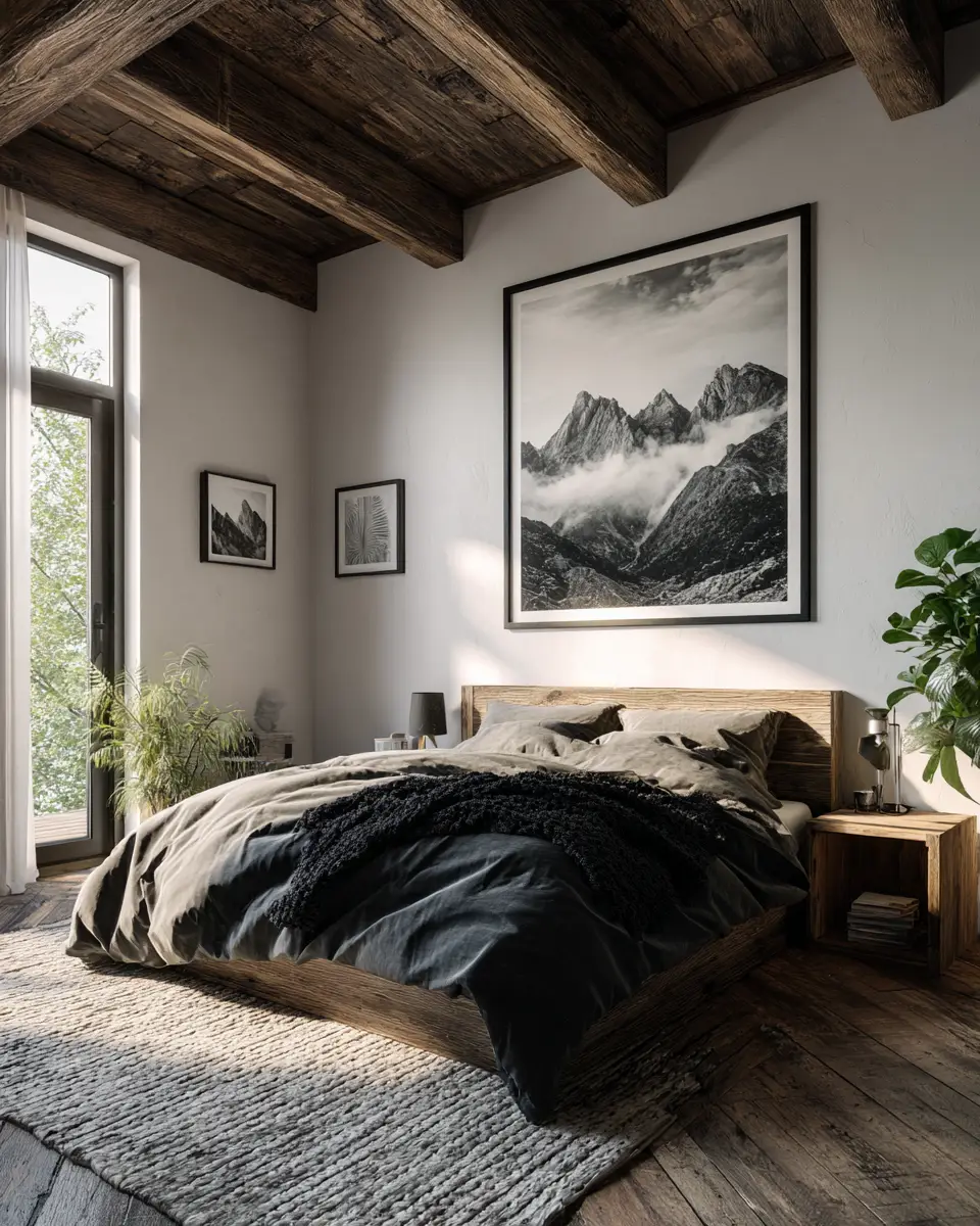 Black Rustic Bedroom Decor Ideas